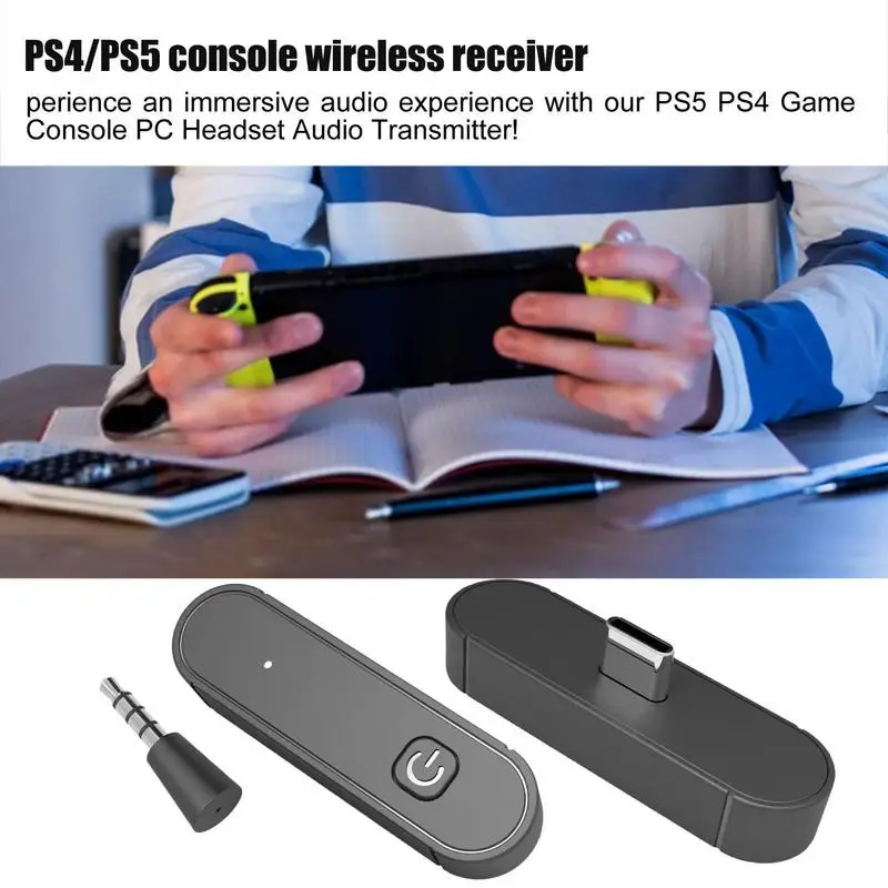 With Mic Game USB Transmitter Low Latency Adaptive Wireless Audio Adapter For PC/PS4 Console Headphone Handsfree Call