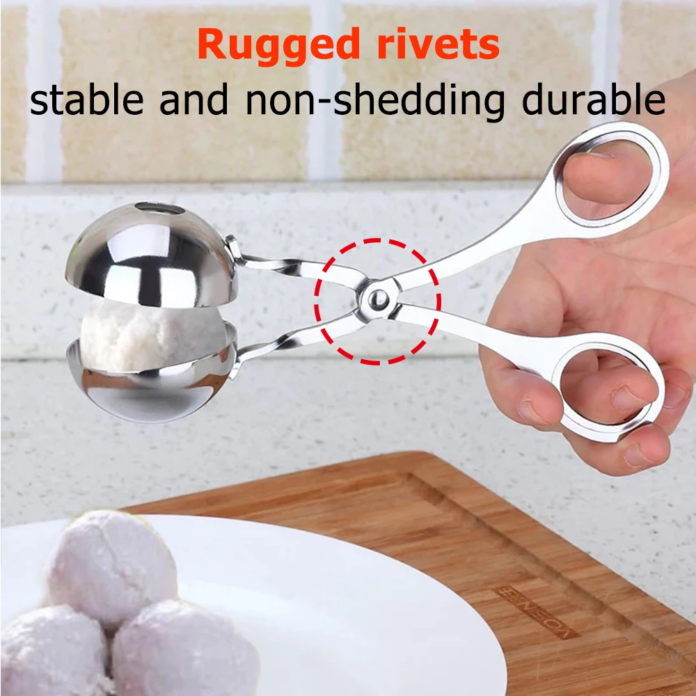 

Kitchen meatball machine stainless steel meatballs with fish balls and rice balls making mold tools kitchen accessories