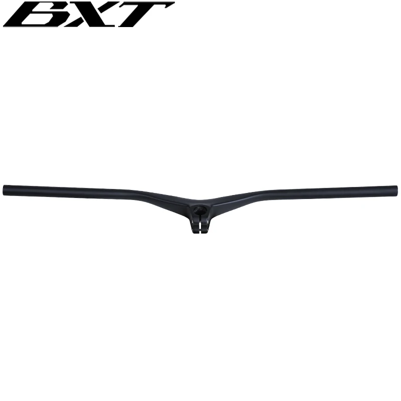 BXT Full Carbon Mountain Bike Handlebar Integrated MTB Carbon Bike Stem Handlebar One-Shaped Flat Bar Stem bicicleta Handlebar