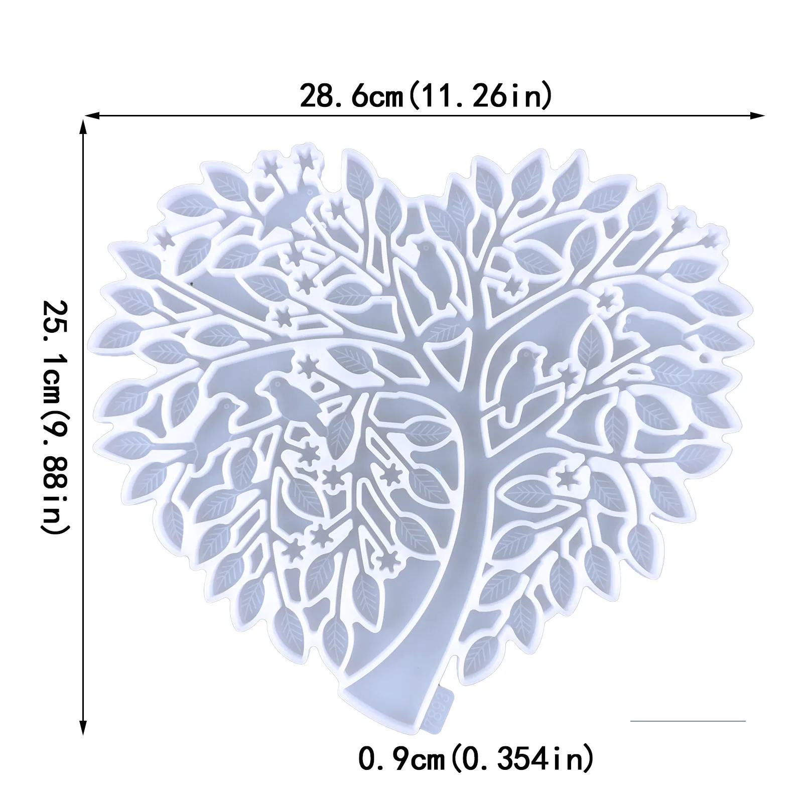 DIY Heart Shaped Tree of Life Mold for Crafting And Home Decor Silicone Wall Pendant Mould