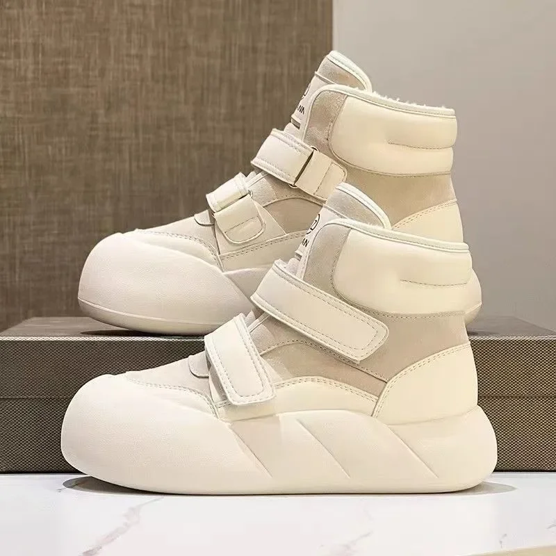 2023 New Fashion Women\'s Boots Women\'s Boots Solid Color Low Heels Winter Shoes Round Toe Designer Flat Heel Ankle Boots