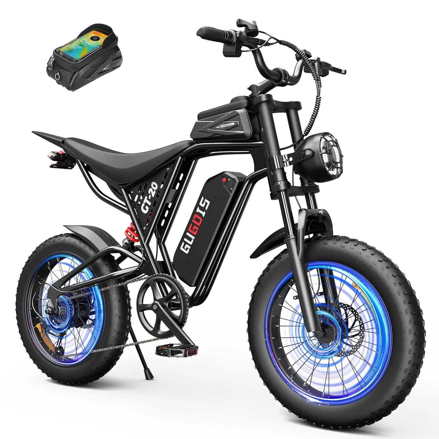 

Электровелосипед для взрослых, 1000 Вт, 30/35 миль/ч, аккумулятор 48В-15.6Ач, запас хода до 30-60 миль, электромотоцикл 20 дюймов, на заказ