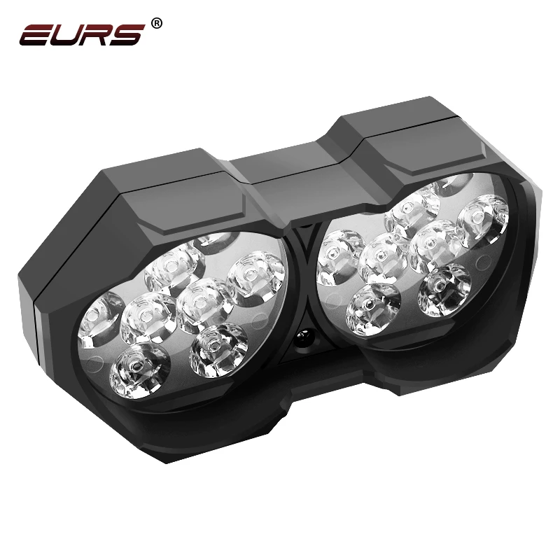 18 LED Motorcycle Headlight LED Auxiliary Spotlight Scooters Motorbike Waterproof Modified Light Bulbs Car Accessories 12V 6500K