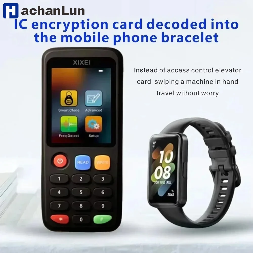 

HACHANLUN X7 Rfid Nfc Decoder Duplicator 125khz ID Smart Card Keyfobs Reader Copier 13.56mhz 213/215 Label blocks Writer
