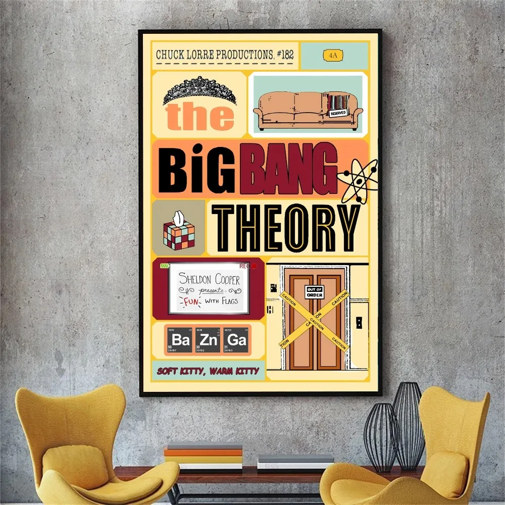 The Big Bang Theory Poster No Framed Poster Kraft Club Bar Paper Vintage Poster Wall Art Painting Bedroom Study Stickers