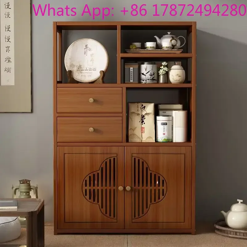 Tea cabinet shelf edge tea display cabinet against the wall table tea table side cabinet storage locker