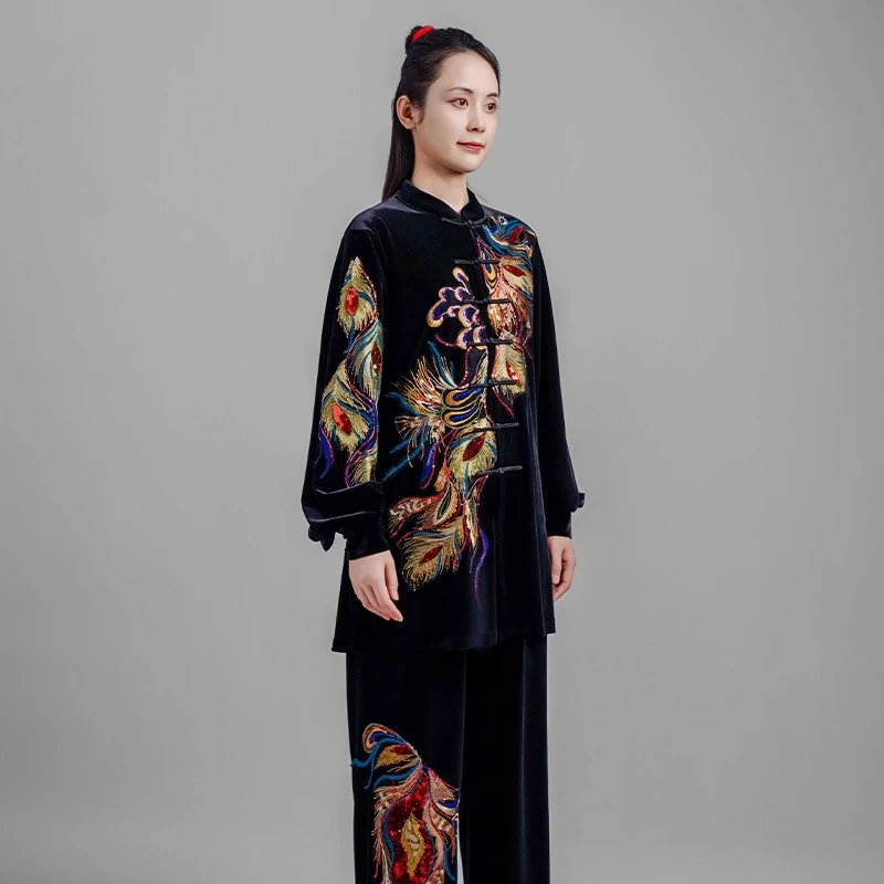 

Kun Master Thicken Velvet Taichi Uniform Winter Martial Arts Suit Kung Fu Clothes Taiji Unisex