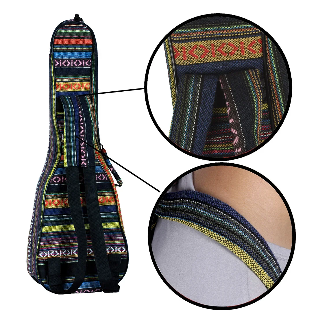 SLADE 23 Inch Ukulele Case Mini Guitar Bag Waterproof Oxford Cloth Backpack Ukulele Guitar Handbag Guitar Parts & Accessories