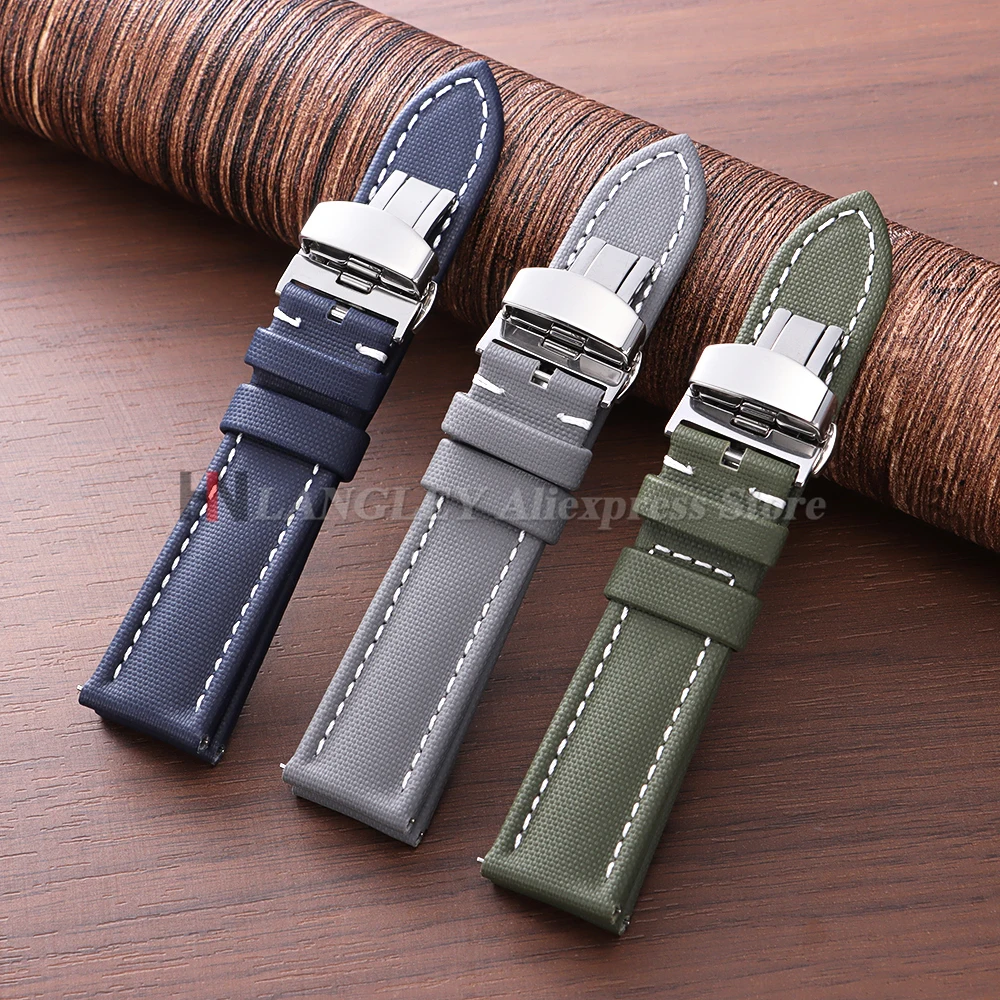 Correa de reloj de lona de nailon de 18/19/20/21/22mm para Blancpain para relojes Seiko Divers, pulsera impermeable de liberación rápida para hombre