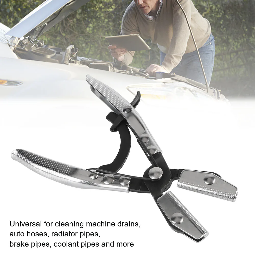 Automatic Locking Length Universal Flat Mouth Oil Pipe Sealing Pliers Car Repair Tool 3Pcs 8/10/12 Inch Hose Pinch Off Pliers