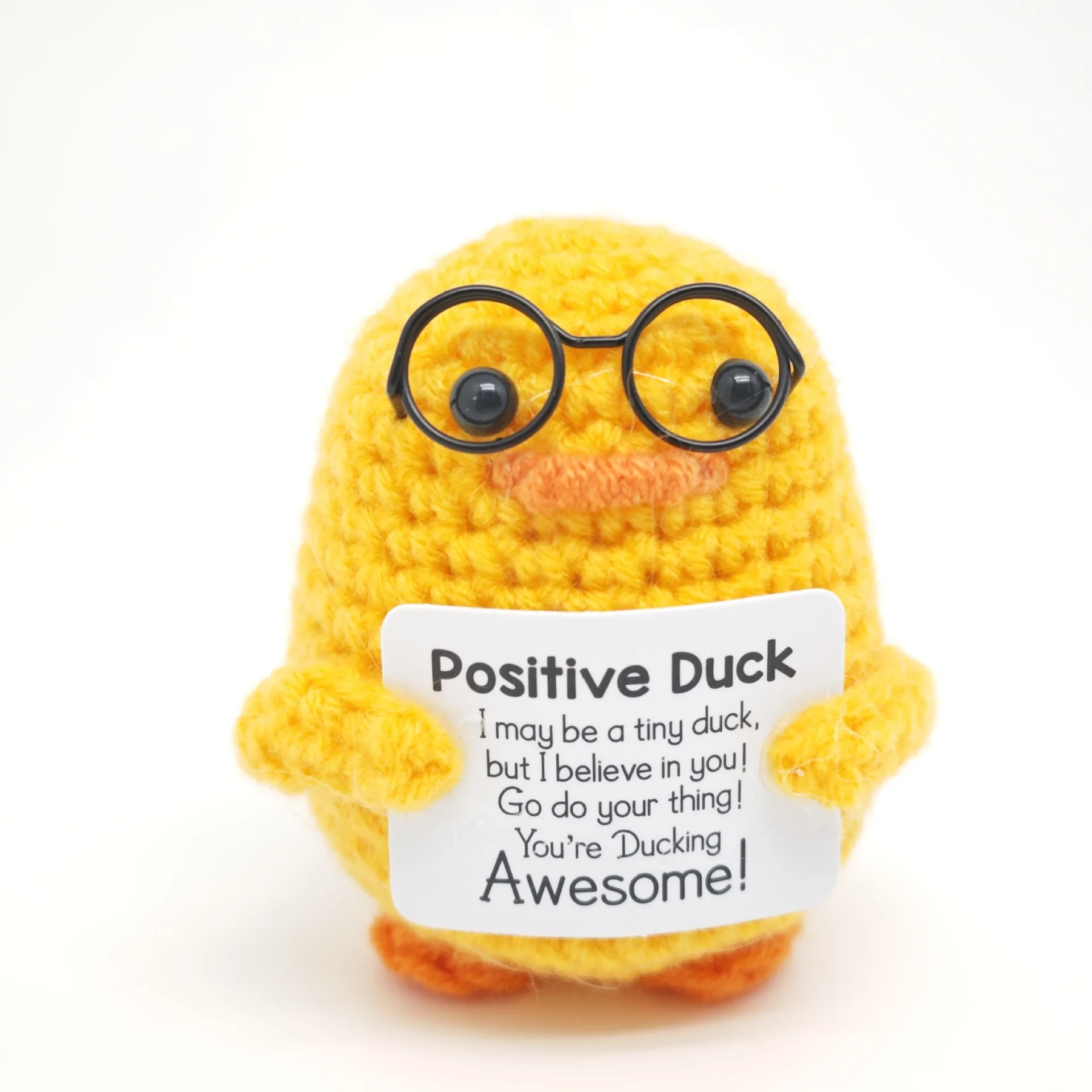 ホット販売手織りポジティブエネルギーアヒル人形面白い絵文字かわいい動物吊り飾り