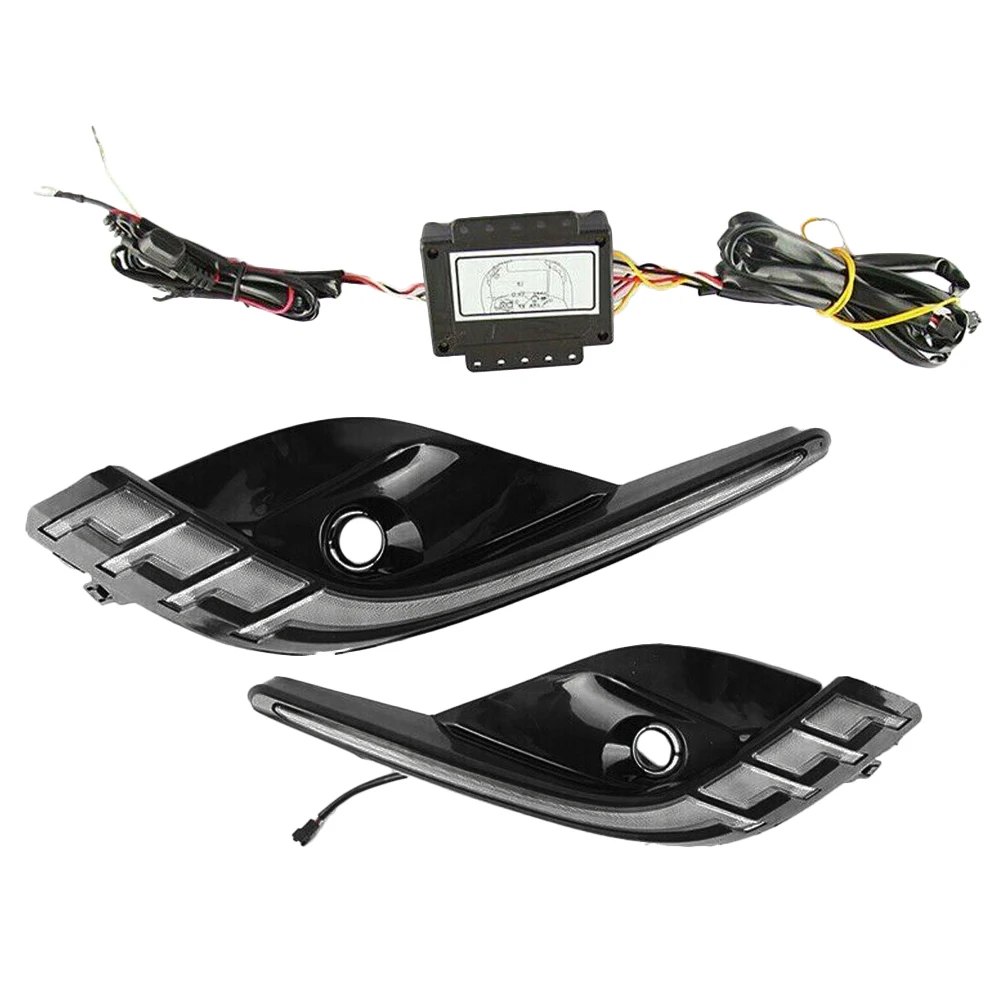 

LED Daytime Running Lights White Driving Light+ Yellow Turn Signal Daytime Running Lights Fit for Mazda 3 Axela 2017-2018