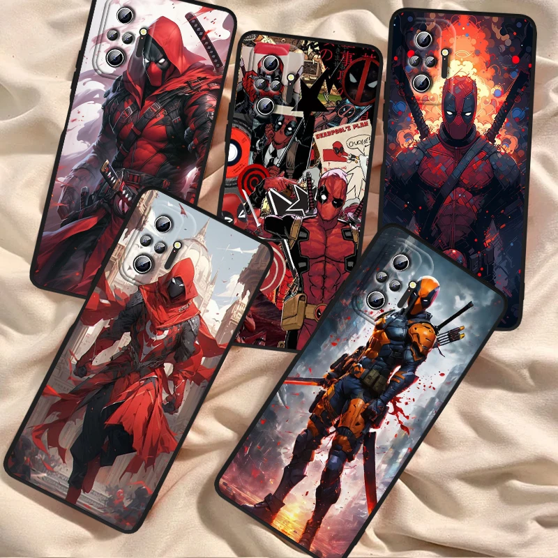 Death Attendant Marvel Cool For Xiaomi Redmi Note 13 12R 12 12S Turbo 11 11T 11S 10 10S Pro Plus 5G Black TPU Phone Case