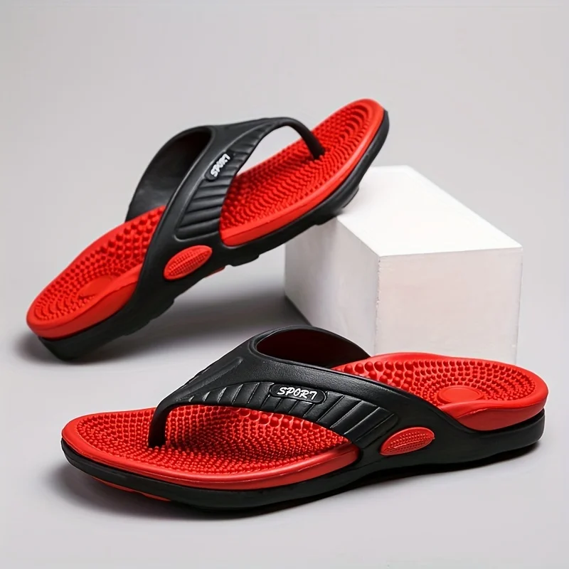 Men's Massage Non-Slip Flip Flops Quick-Drying Comfy Thong Sandals for Indoor Outdoor Men Summer Slippers Beach Flip Flops image 3