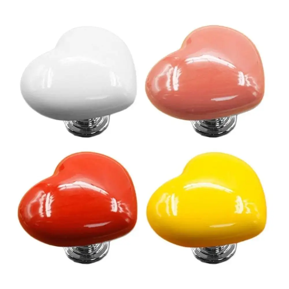 2pcs Creative Heart Shaped Toilet Press Nail Protector Colorful Toilet Button Love Water Tank Buttons Auxiliary Device