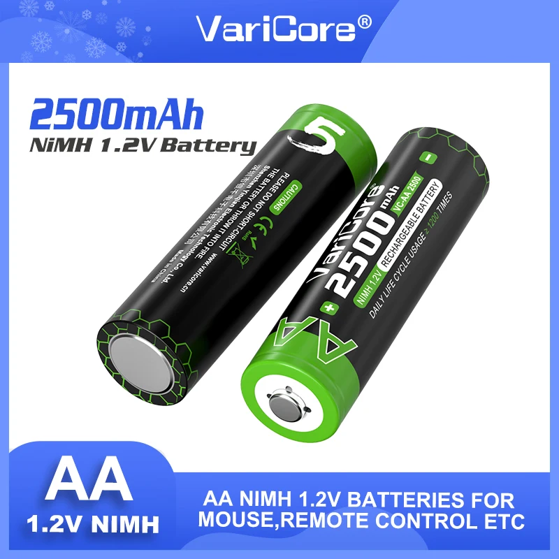 Batteria ricaricabile Liitokala 1.2V AA 2500mAh ni-mh per batterie giocattolo per Mouse con telecomando per pistola di temperatura