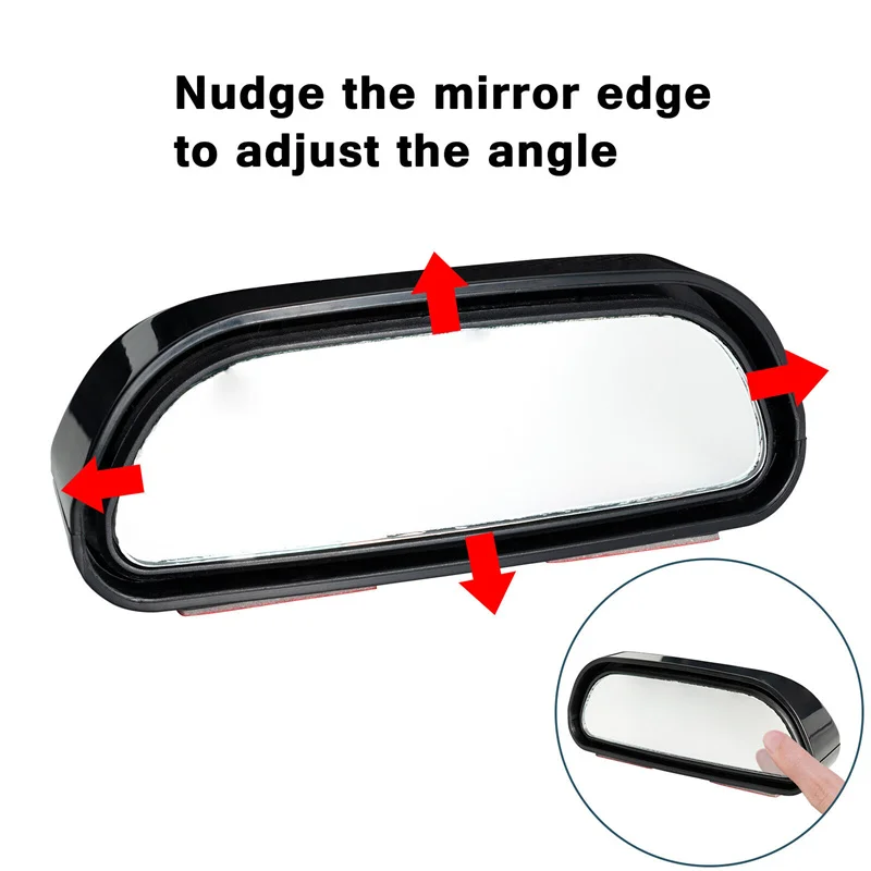 360Degree Stick On Blind Spot Mirror Car Reverse Parking Wide Angle Convex Rear View Mirror Rearview Auxiliary Auto Accessories