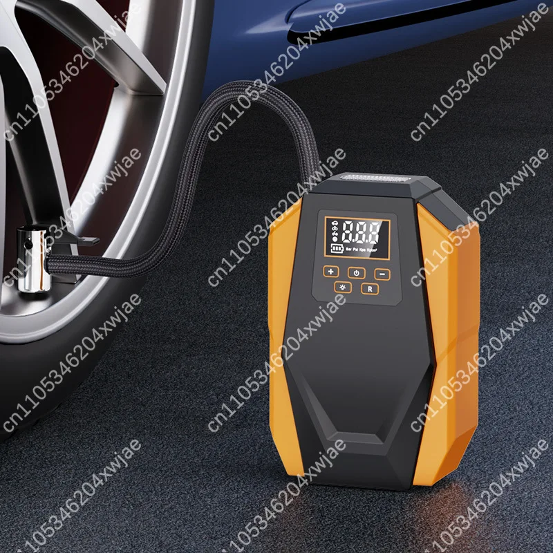 12V Digital Air Compressor, Portable Car Tire Inflator with Emergency LED Light for Vehicles