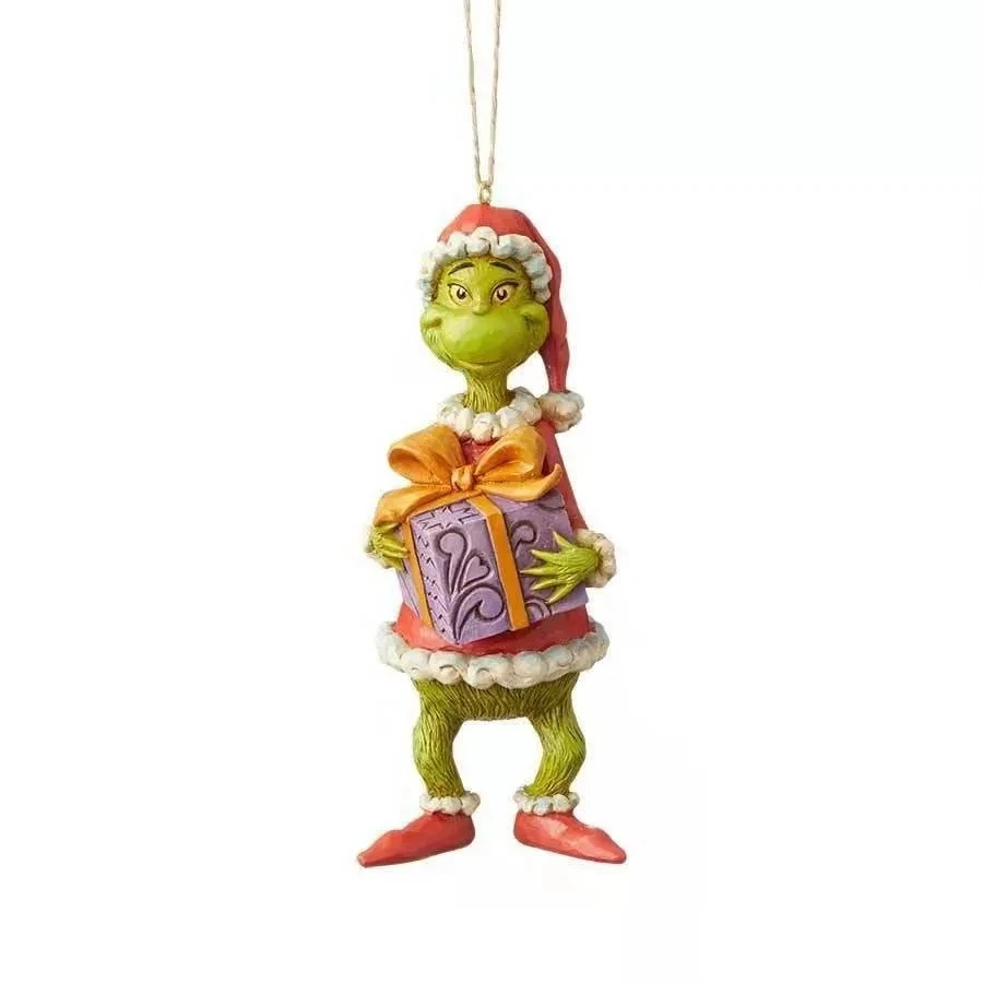 Hot selling Christmas Tree Hanging Pendants Grinch Ornaments Acrylic Funny Green Hair Monster Christmas Tree Decor Xmas Gift toy