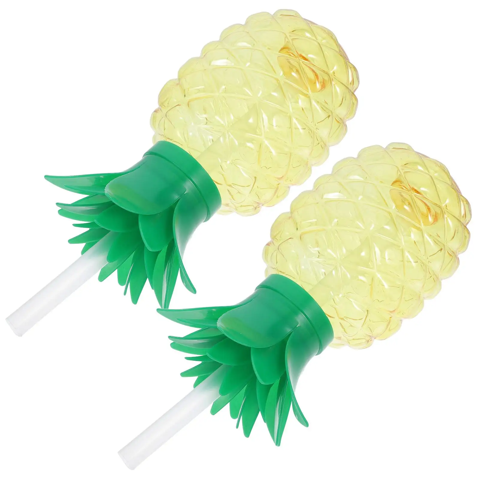 

Fruit Shaped Cup with Straw Reusable Cups Pineapple Party Supplies Summer Hawaii Decorations