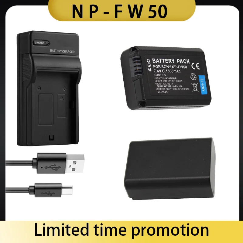NP-FW50 NPFW50 NP FW50 Battery Charger For SONY Alpha NEX-3 a7R a7S NEX-7 A7 7R II 2 RX10 5R F3 D a6500 a6300 a6000 a5000 a3000