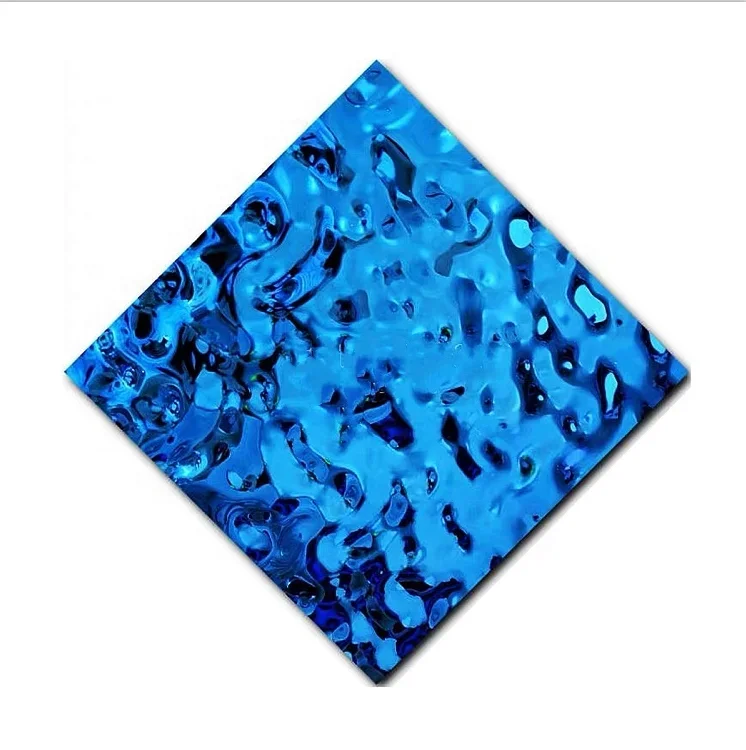 

Dimple Stamped metal 201 Rippled Water Wave Bright Finish Corrugated sheet 304 Stainless Steel decoration Sheet
