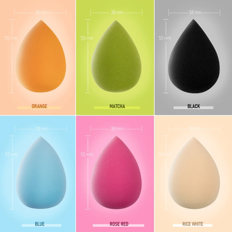 Éponge de maquillage bouffante cosmétique professionnelle pour fond de teint, crème anti-cernes, maquillage de beauté, ombres à paupières d'eau douce