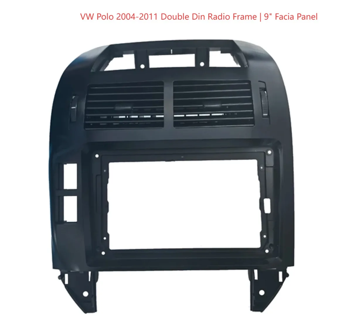 Marco de radio doble Din de 9" para Volkswagen Polo 2004-2011 |   Kit de instalación de panel Facia de ajuste de tablero de DVD de coche de 2 Din