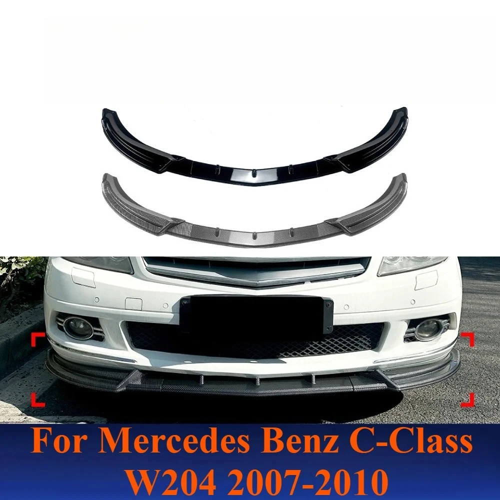 

For Mercedes Benz C-Class W204 2007-2010 Standard Version Front Lip Splitter Bumper Corner Body Kit Exterior Modification Parts