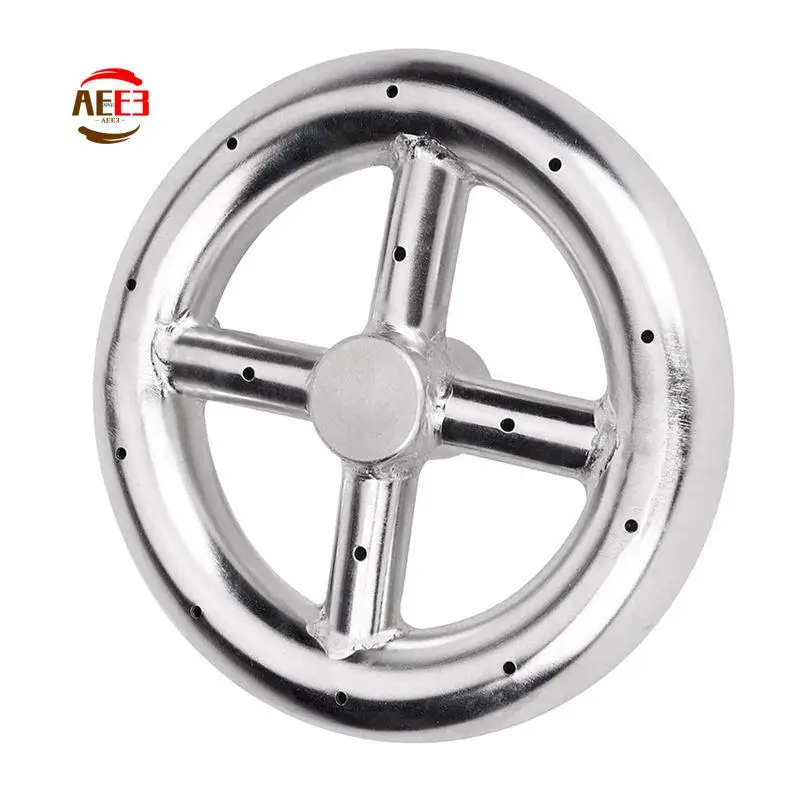 AEE3-1 PCS Fire Pit Burner Ring For Natural Gas & Propane Fire Pit Fireplace Fire Pit Burner For Indoor & Outdoor 6 Inch Round