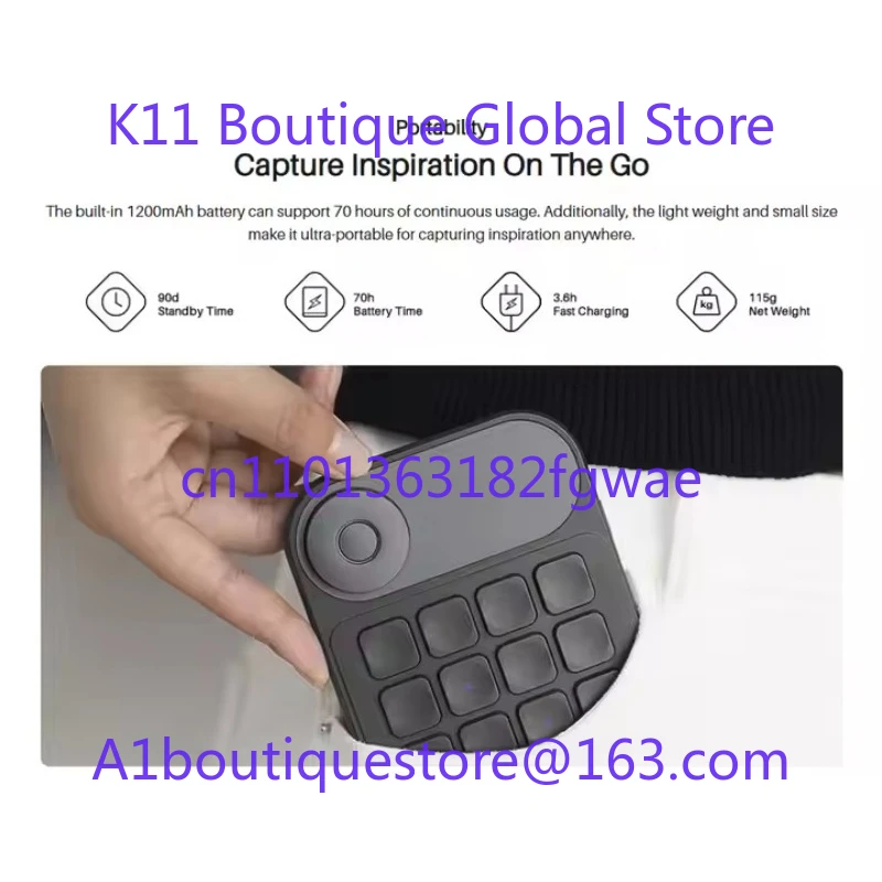 Wireless Connection Keydial Mini Keyboard One-handed Keypad K20