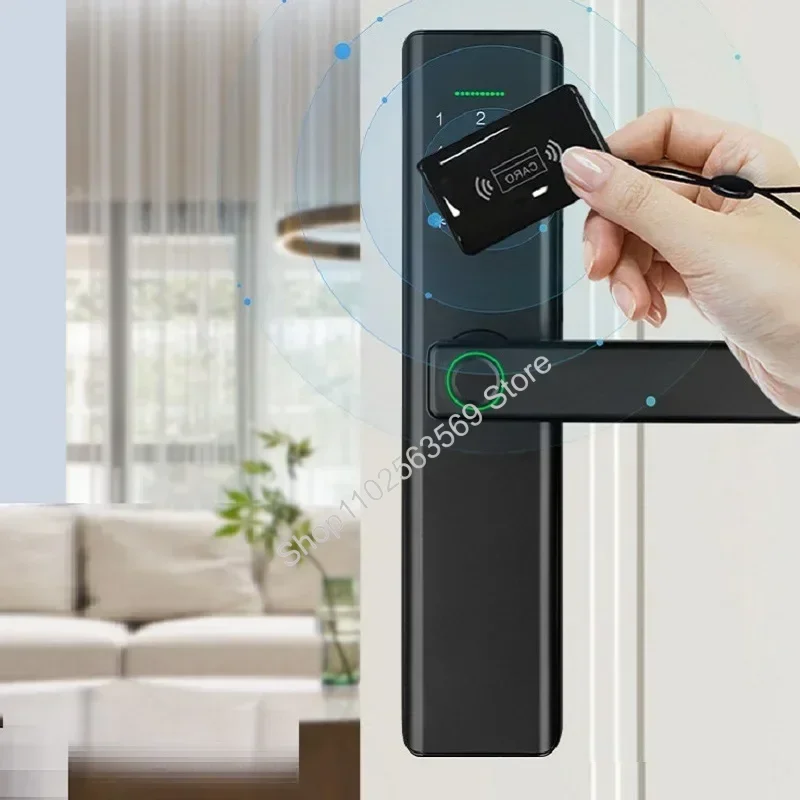 Smart Electronic Lock Tuya WIFI Door Lock Fingerprint Password IC Card NFC APP Key Remote Unlock TTlcok Work with Google Alexa