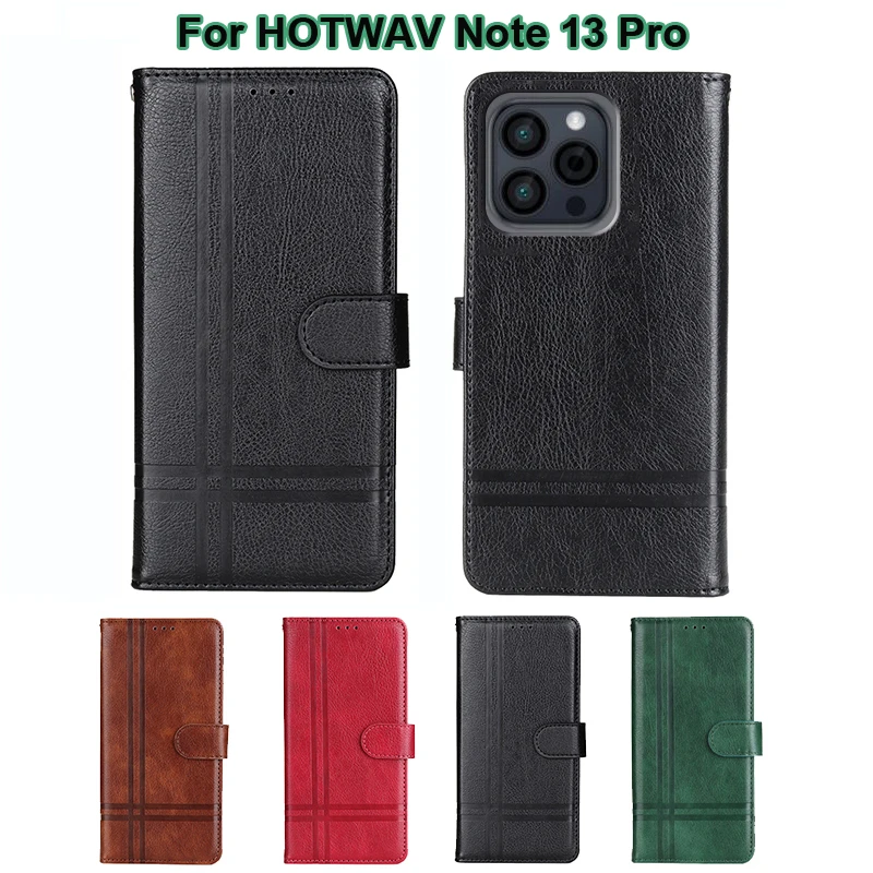 

чехол на HOTWAV Note 13 Pro Case Original Leather Coque Flip Capa Phone Cover For Funda HOTWAV Note 13Pro Wallet Cases Etui 6.6"