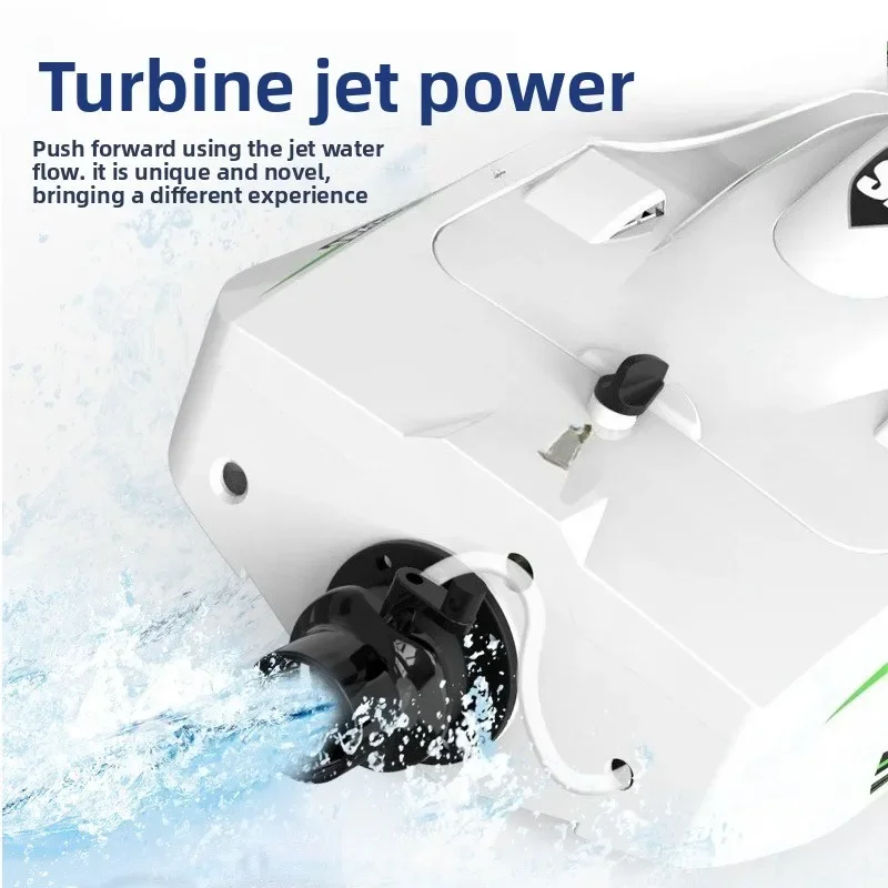 Remote control boat turbojet remote control speedboat boy water long endurance electric toy high-speed rowing boat