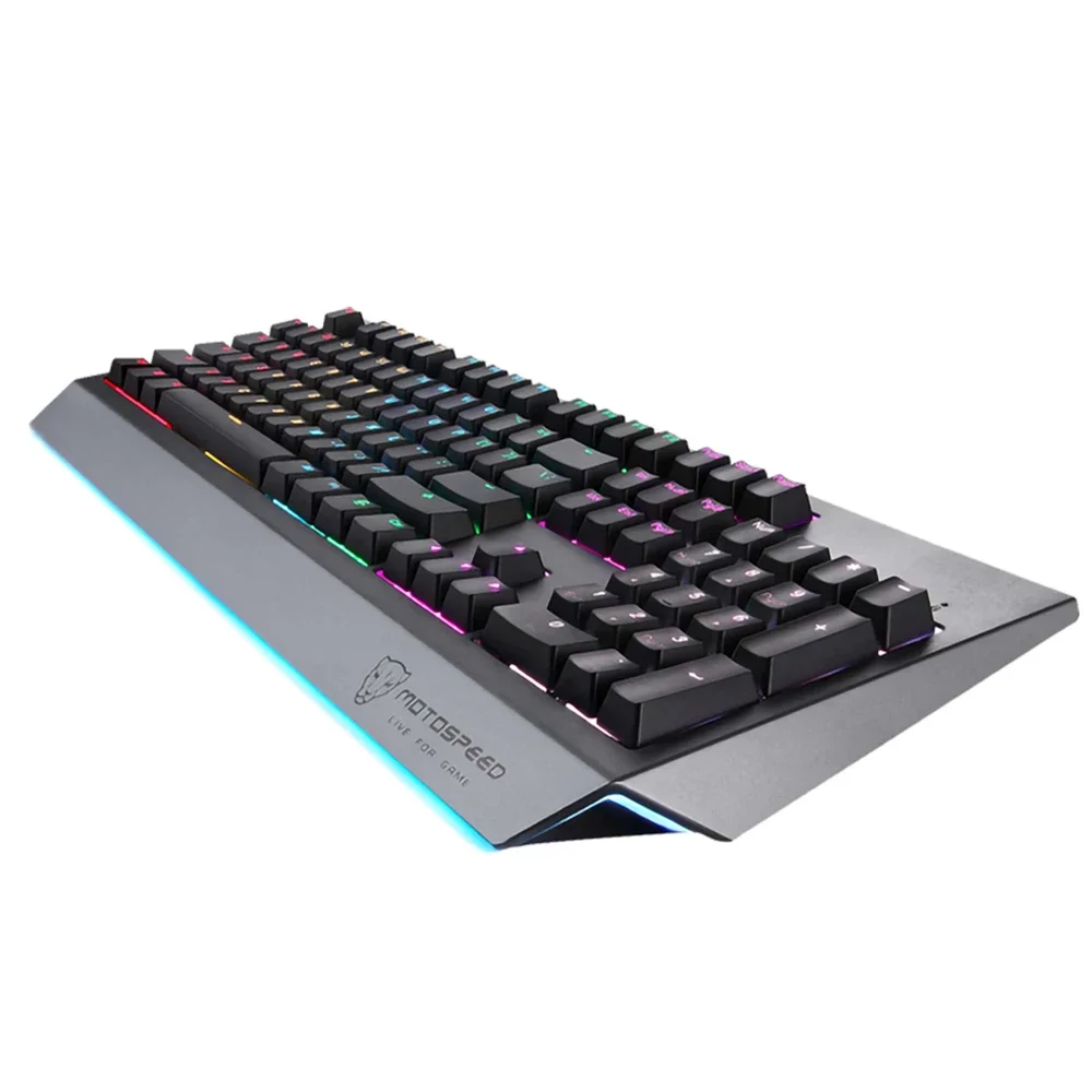 

'For Motospeed CK99 Russian Teclado Wired Cherry Red Switch 104 Key RGB Backlight Mechanical Gaming Keyboard For Computer