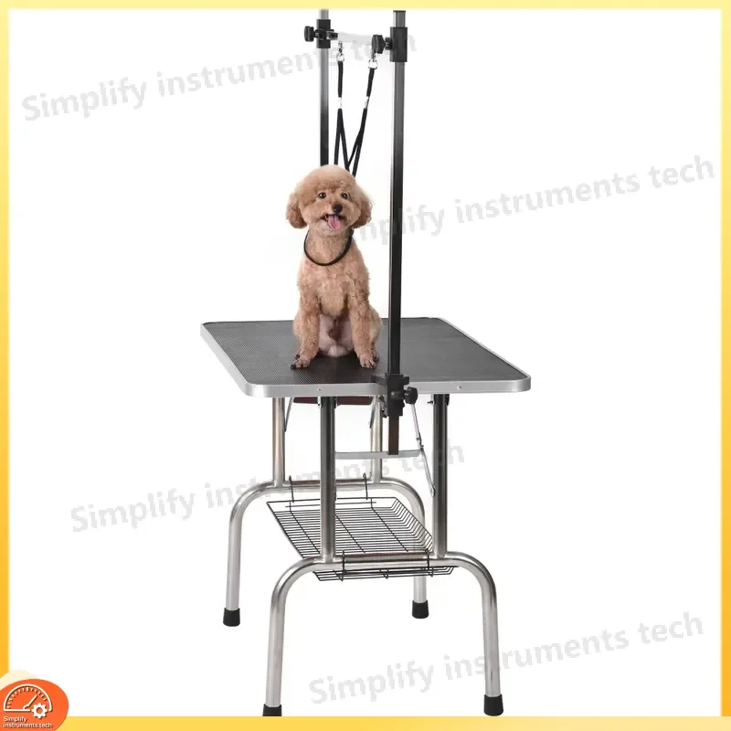 Portable Foldable Pet Grooming Station for Dogs and Cats Adjustable Height Pet Salon Equipment with Grooming Arm Secure