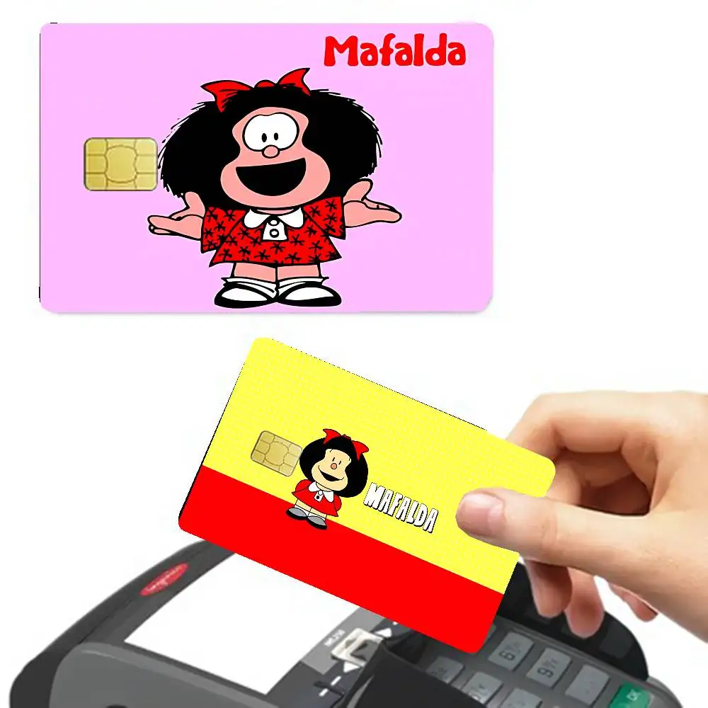 M-mafalda Game Film Cover Sticker Case for Small Chip Credit Debit Card Front Side