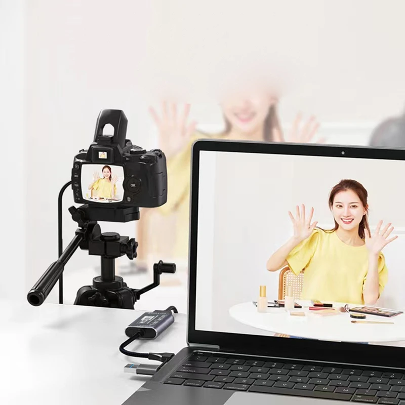 USB/USB C Video Capture Card with HD 4K to Type C USB 3.0 Audio Video Converter Computer Laptop Smartphone Monitoring-A09I