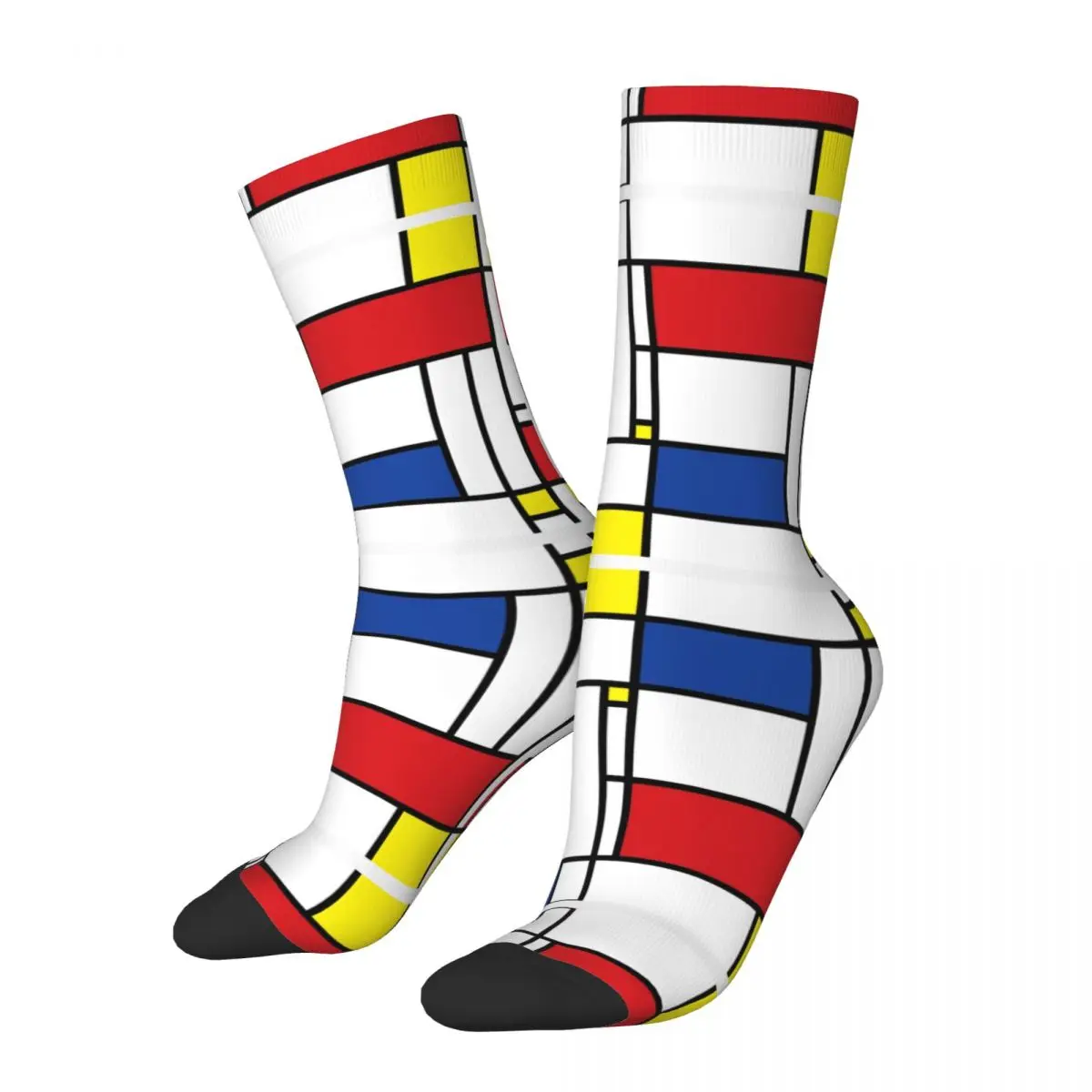 

Mondrian Minimalist De Stijl Modern Art Fatfatin Socks Harajuku Quality Stockings All Season Long Socks for Man's Woman's Gifts