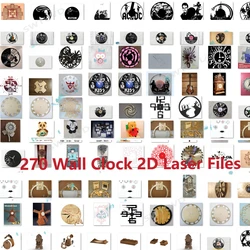 270 Clock Panel Drawings 2D Vector DXF CDR Format Design CNC Laser Files