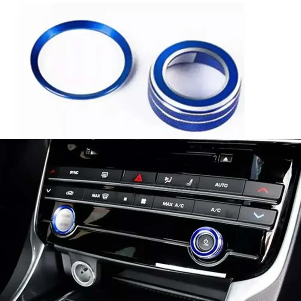 2pcs Car Start Stop Engine Ring Trims For Jaguar XE XEL XF XFL For Jiebao F-PACE Aluminum Alloy Decorative Start Ring Accessorie