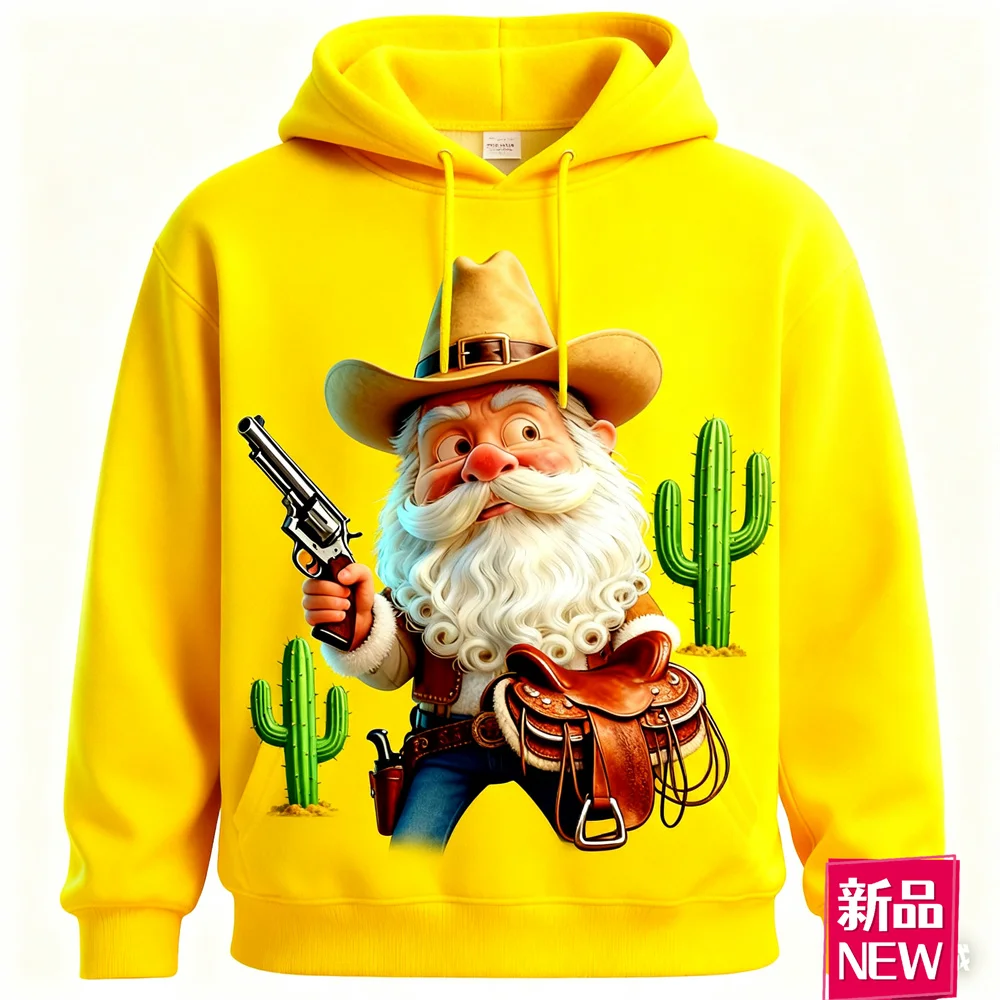 ثلاثية الأبعاد مطبوعة الإبداعية سانتا كلوز الجرافيك هوديس موضة عادية الرجال المرأة قمصان سويت شيرت بقلنسوة الخريف الشتاء عيد الميلاد الملابس