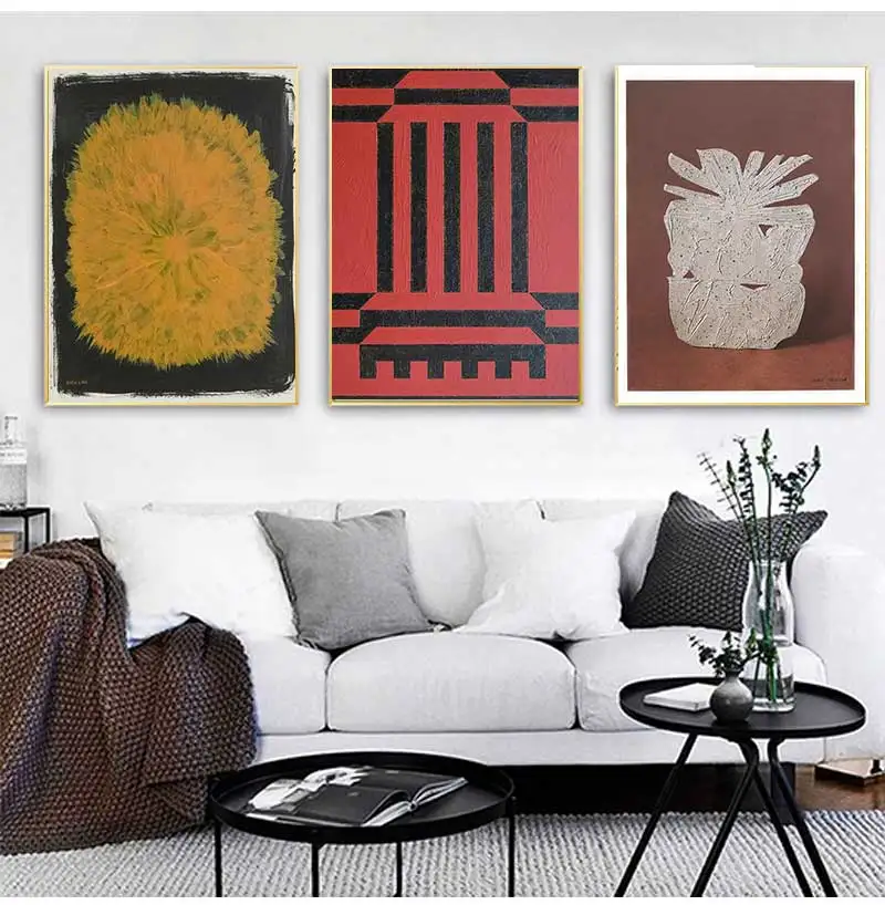Canvas Print Painting Retro Abstract Poster Combination Pictures Orphan Works Wall Art For Living Room Bedroom Porch Home Decor