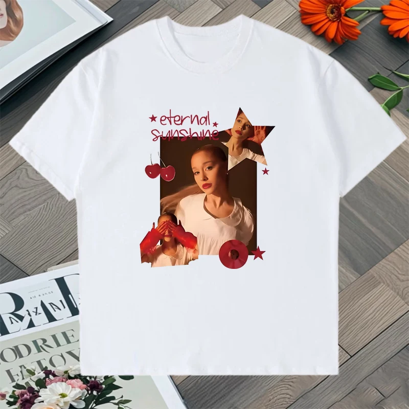 

Trend Ariana Grande Eternal Sunshine Graphic Printed short sleeve t-shirts Men Women Cotton Crew Neck Oversized Unisex Tee shirt