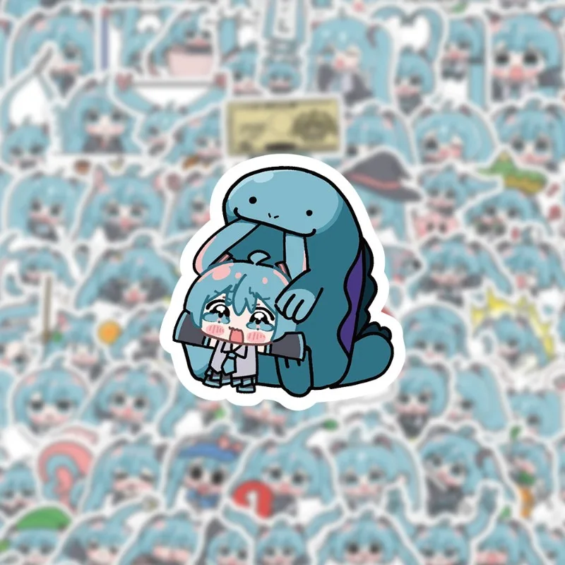 100PCS Cartoon Hatsune Miku Personalized Creative Graffiti Decorative Stickers
