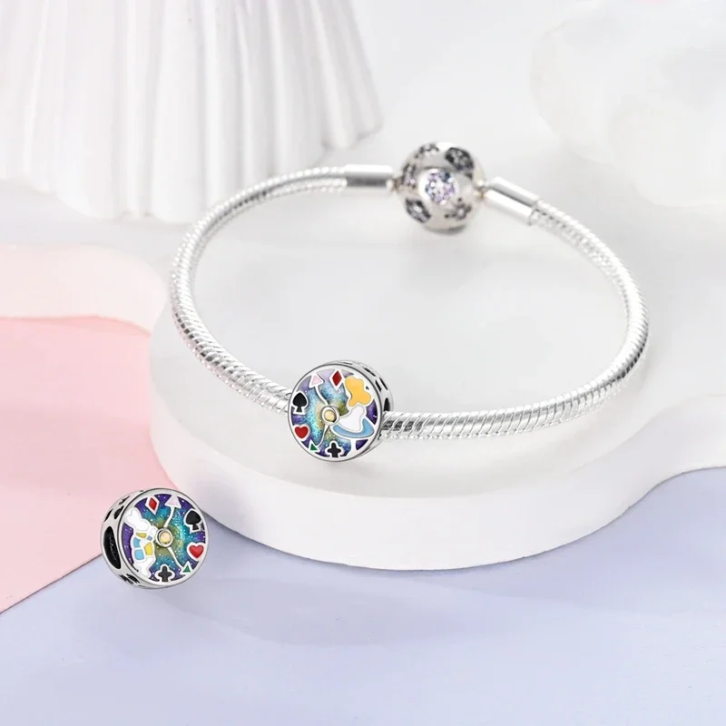 

Цветные бусины для покерных часов, оригинальные бусины из стерлингового серебра 925 пробы, подходят оригинальные подвески 925, браслет, бусины, ювелирные изделия, подарки своими руками для женщин