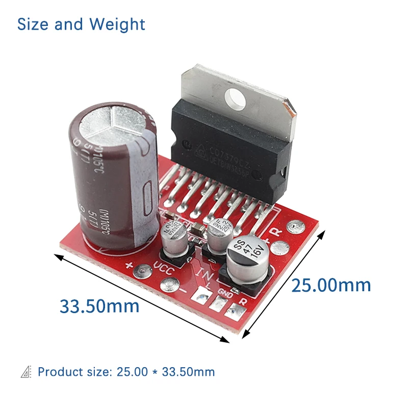 CD7379 2.0 Channel Amplifier Board - High Power Stereo Amp Module Compatible with TDA7297/7377