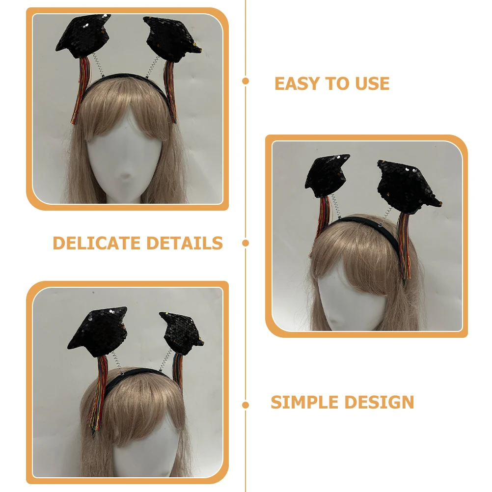 

2 Pcs Doctor Hat Headband Decorative Graduation Cap Hairband Multi Function Cosplay Headdress Party Accessories Lovely