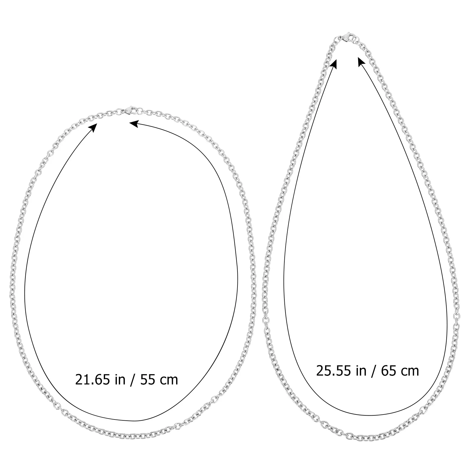 

4Pcs Titanium Steel Chains Strong DIY Jewelry Making Chains for Necklace Accessories Links Chain DIY Jewelry Chain