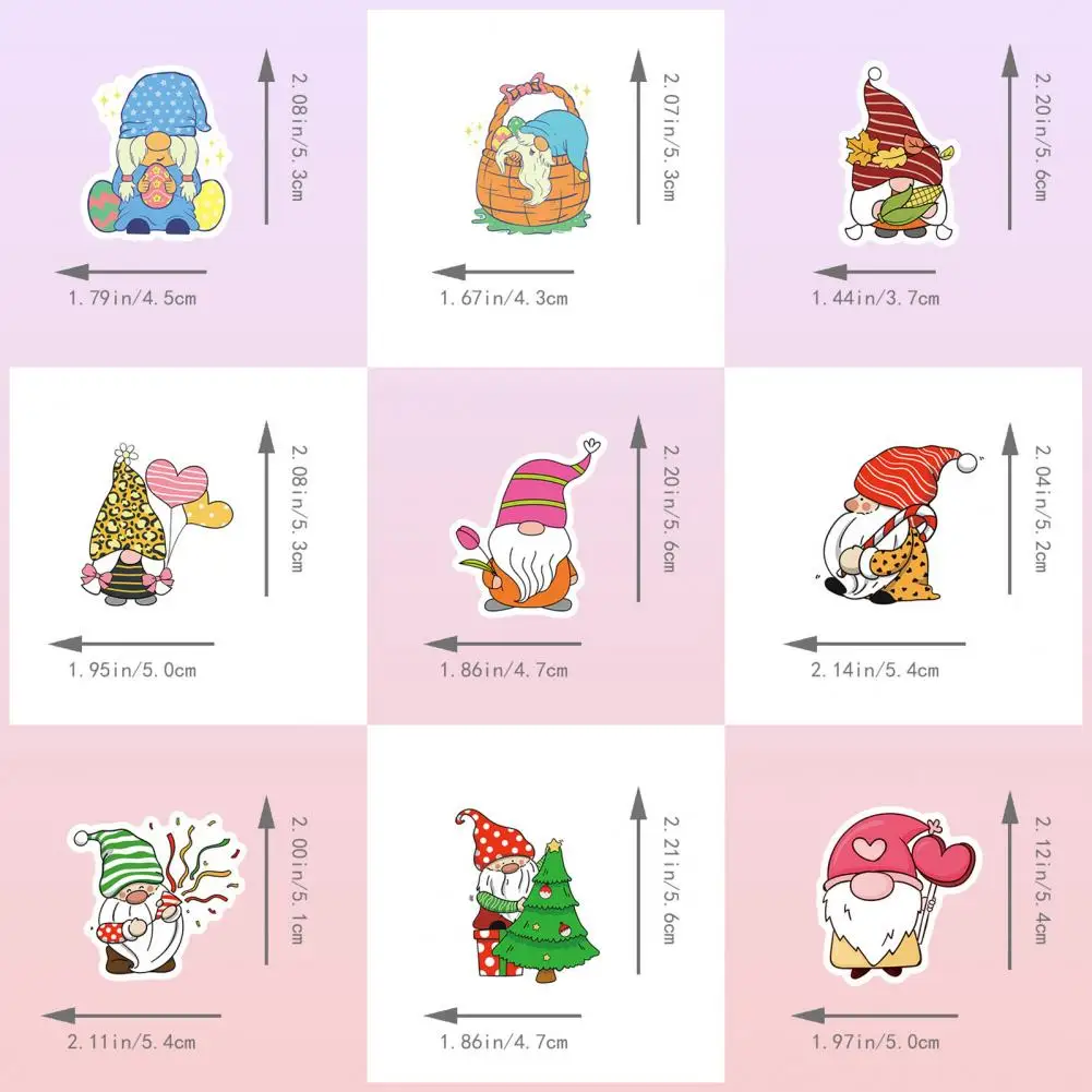 Waterproof Dwarf Sticker Cartoon Sticker Waterproof Gnome Stickers Fun Cartoon Dwarf Decals for Laptops Bottles for Parties